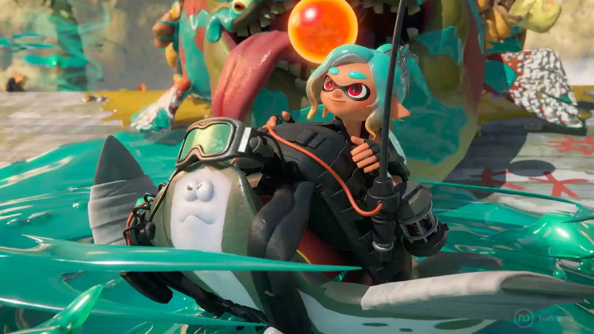 El Mecanista sobre Rayan en Splatoon Raiders